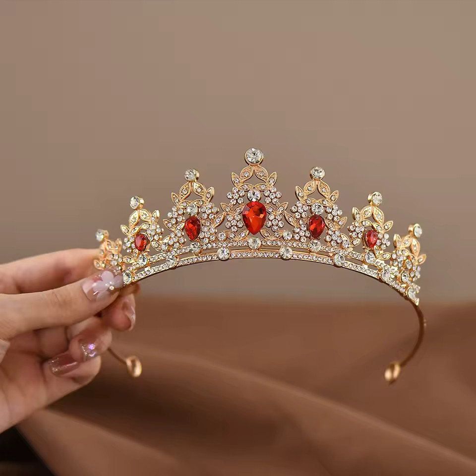 Children’s Princess Crown Crystal Tiara Girls Hair Accessories High-end