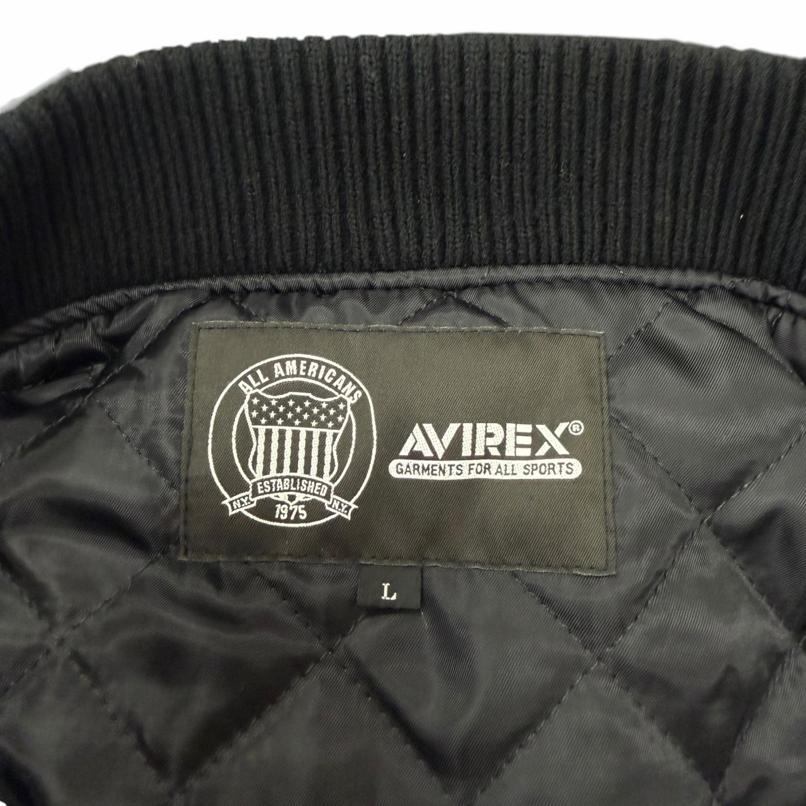 Avirex SKOOKUM leather sleeve varsity jacket – DUTY FREE