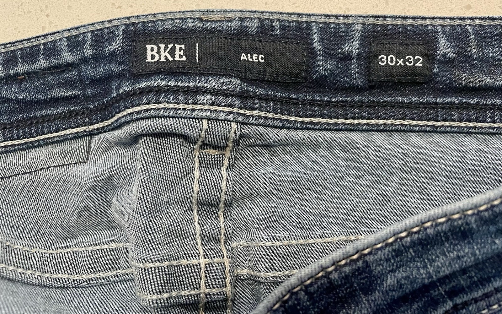 BKE BUCKLE Jean Men 30×32 Blue Wash ALEC Straight Leg Regular Fit Stretch Cowboy