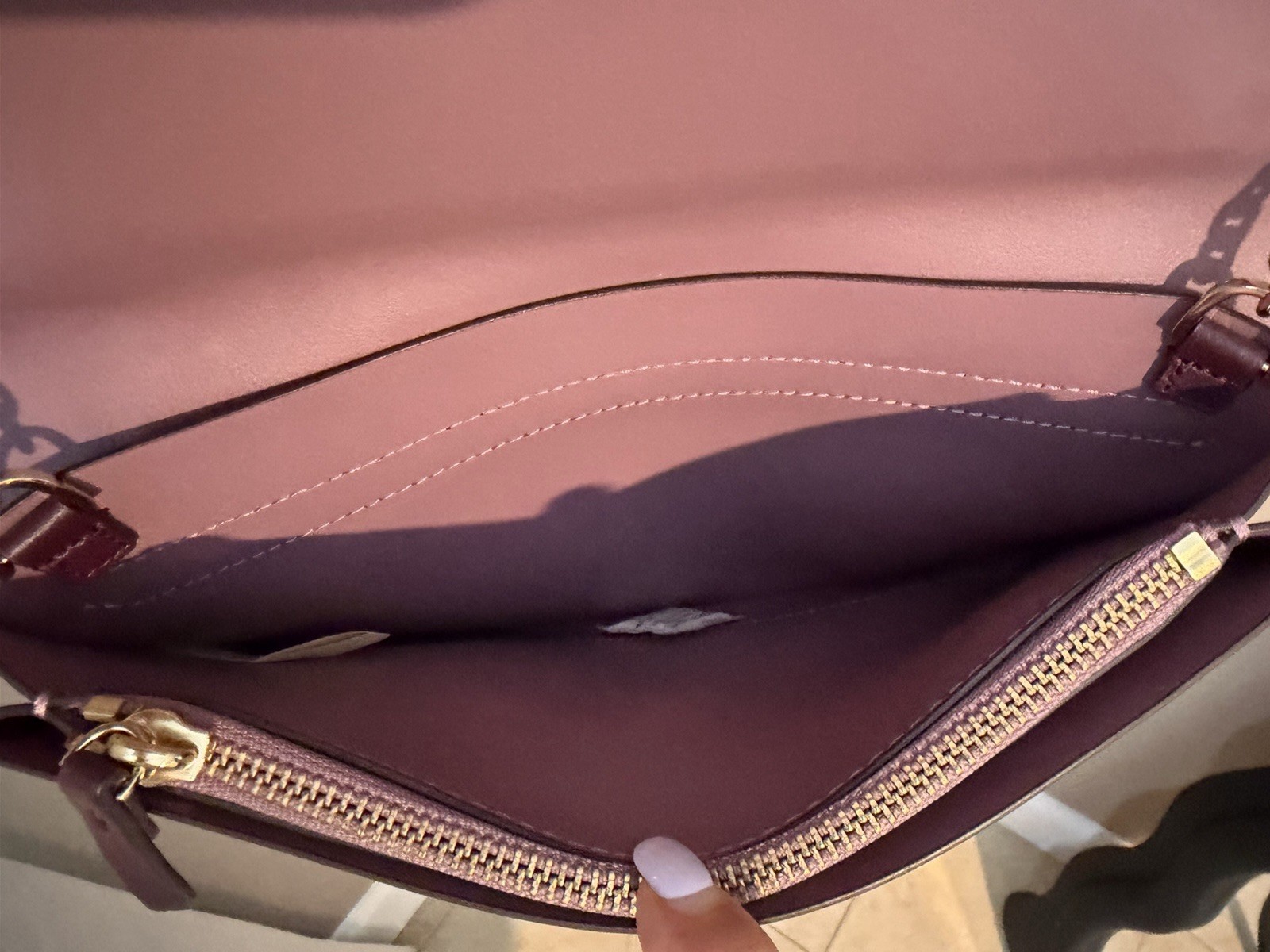 Kate Spade New York Purple Flap Shoulder Bag Chain Strap Lined Inner Pockets