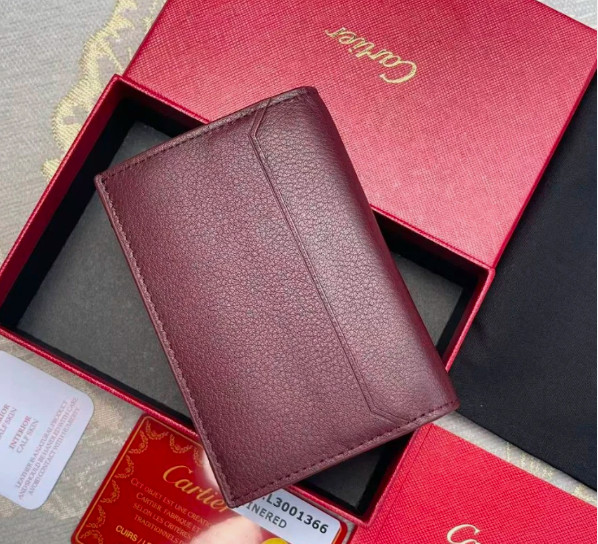 Cartier Must de Cartier Red Leather Calfskin 4CC Card Holder Wallet