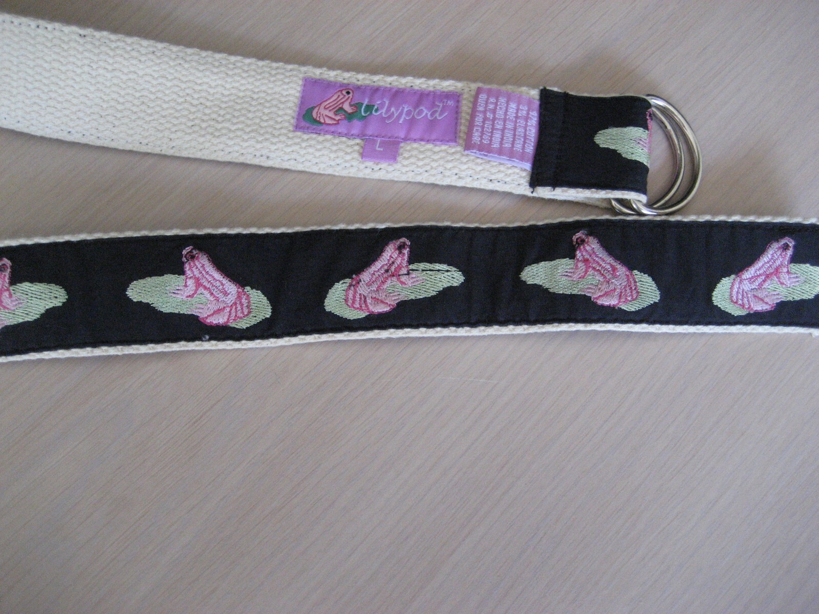 LILYPOD 97% COTTON 3% ELASTANE FROG ON LILY PAD BELT SIZE LARGE