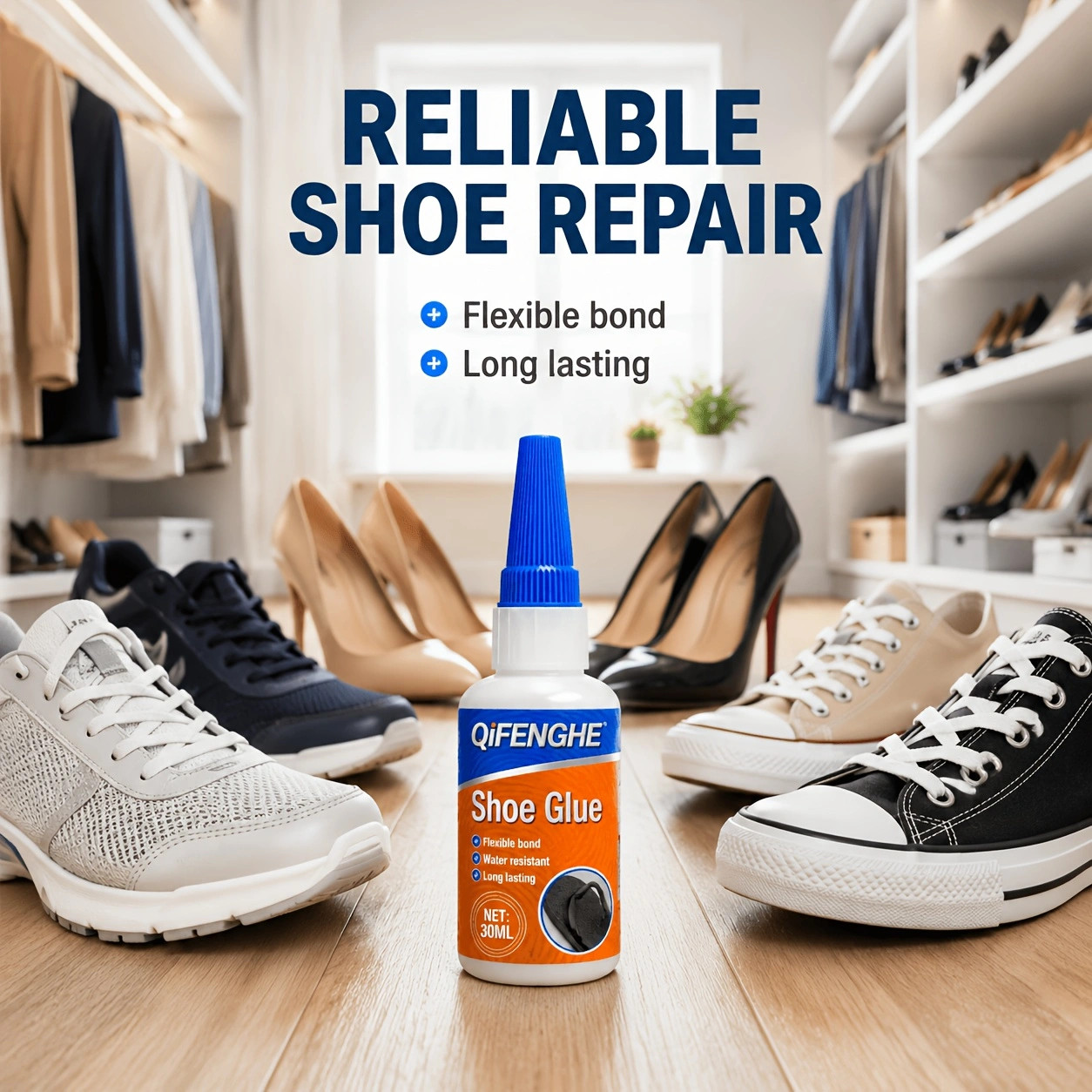 Shoe Glue 30ml Flexible Waterproof Strong Adhesive for Sneakers Sandals Boots