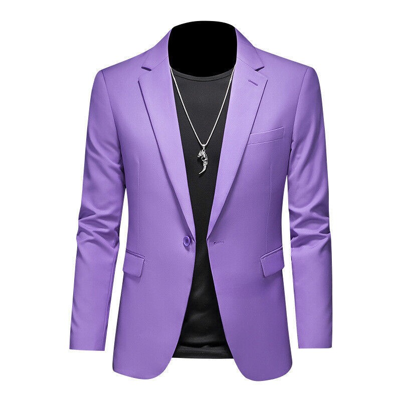 Men’s Jacket Casual Suit Blazer Slim-Fit Suit Wedding Business Dress Suit Tops