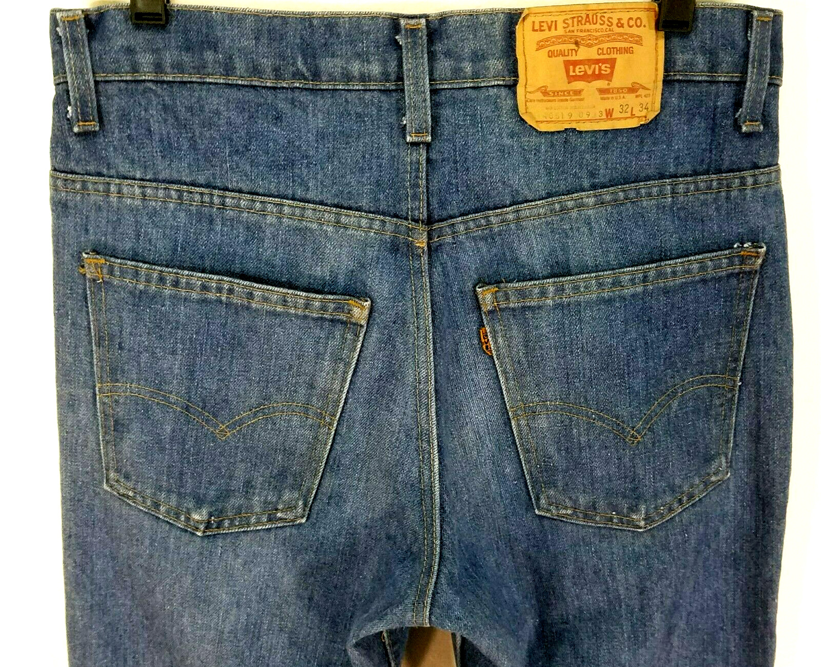Vtg 70s 80s LEVI’S 519 Orange Tab Jeans Straight USA 32/34 True to Size * RARE *