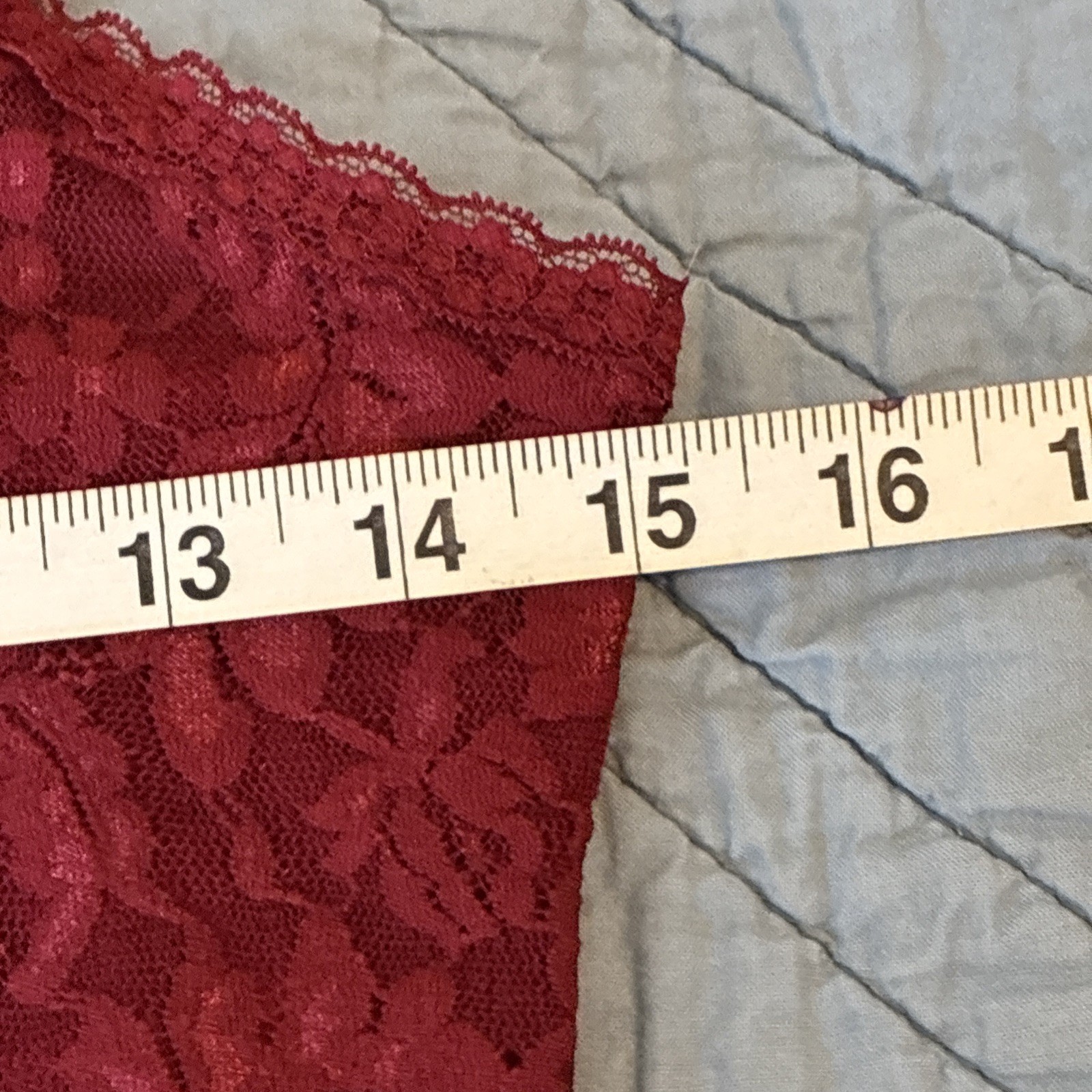White House Black Market Cami Tank Burgundy Lace Y2K Fairy Grunge Sexy Stretch
