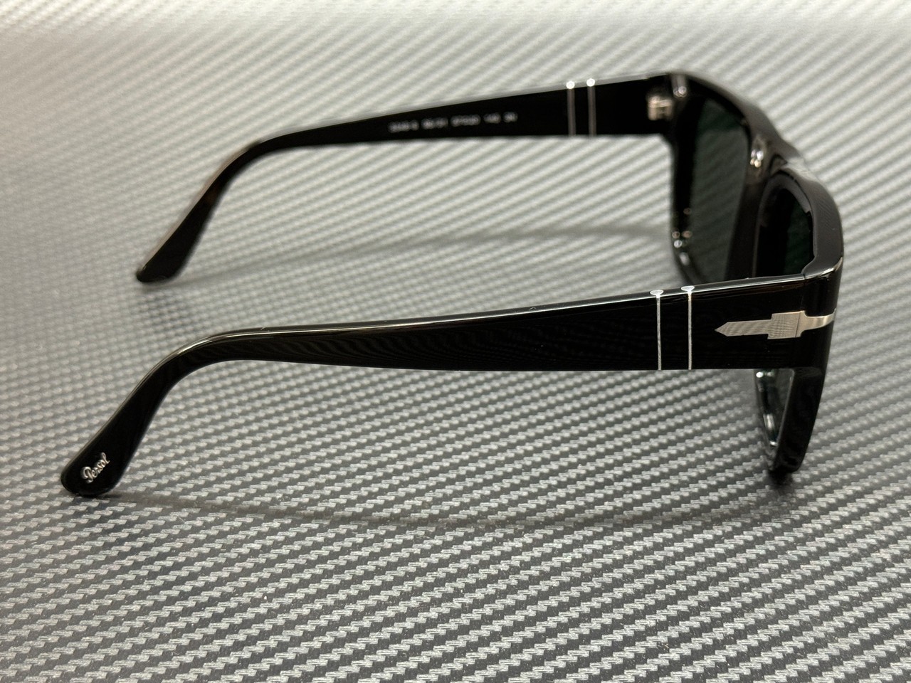 PERSOL PO3348S 95 31 Black Green Unisex 55 mm Sunglasses