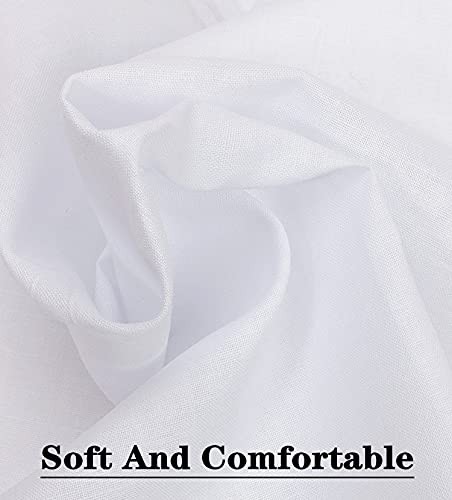 Men’s Handkerchiefs 100% Soft Cotton White Hankie Hankerchieves