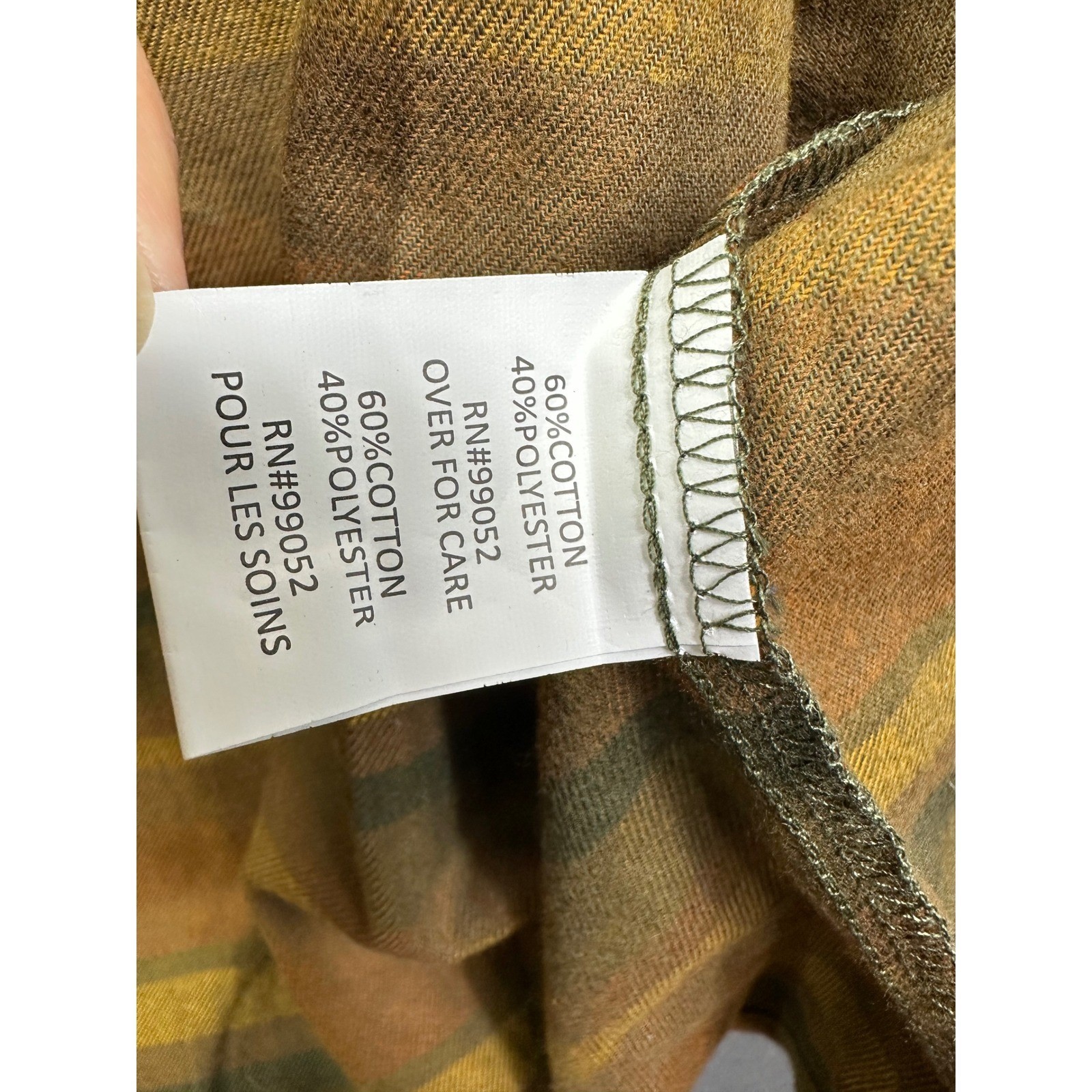 Troll Co Dirty Hands Clean Money Flannel Shirt Men 2XL Striped Snap Front Brown