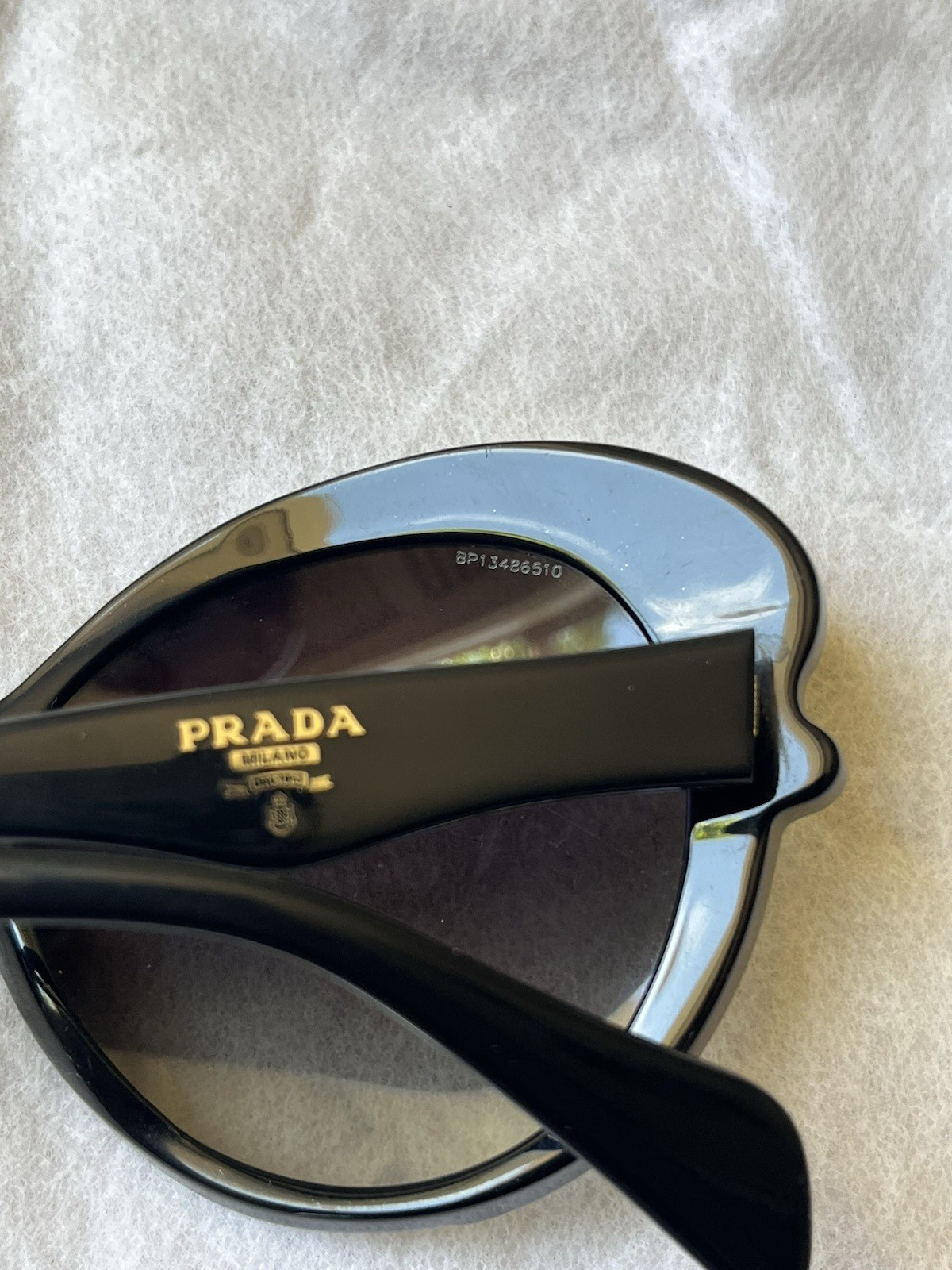 Prada Baroque Cat Eye Sunglasses Black SPR 28N 56-19-140
