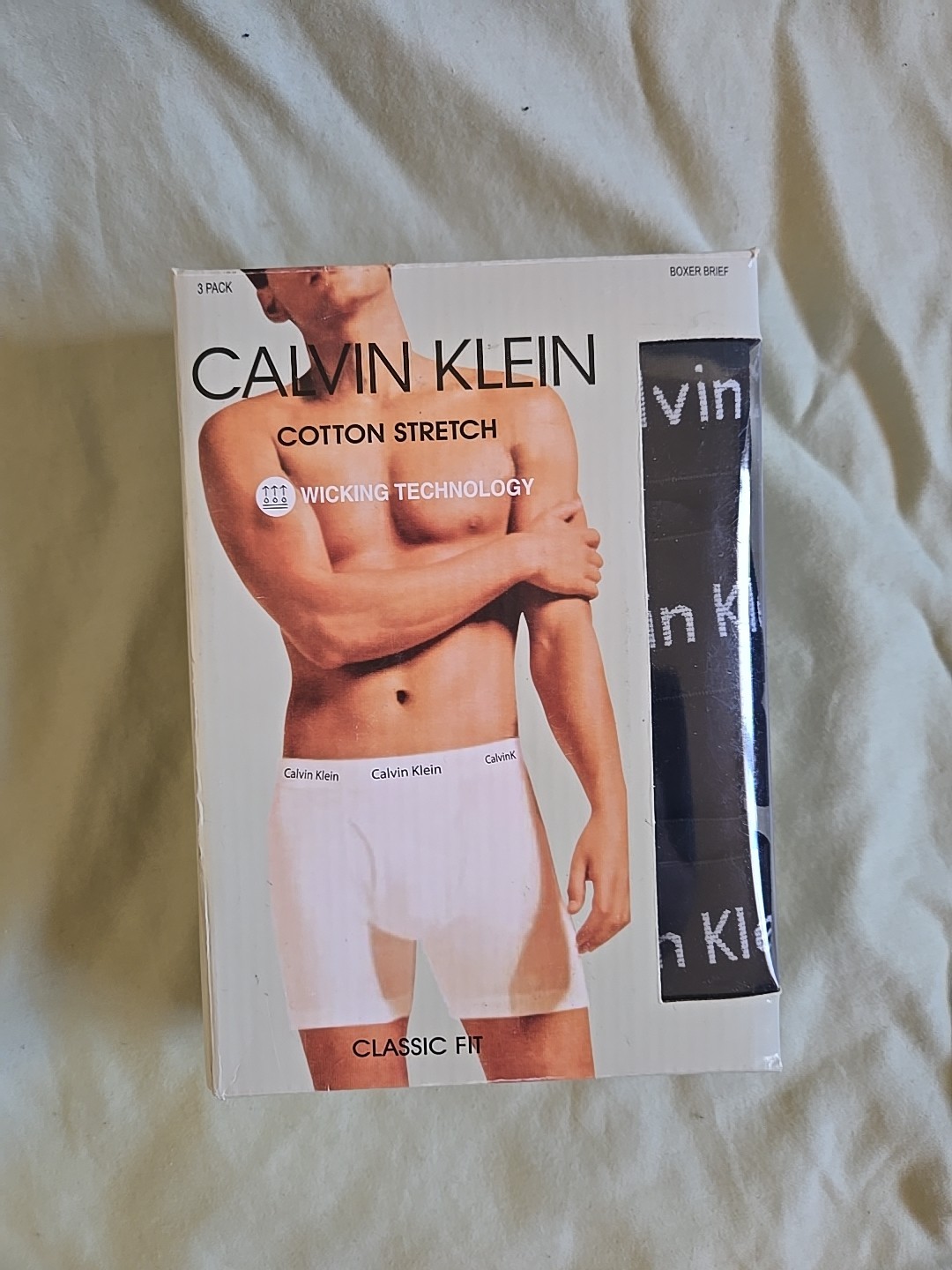 Calvin Klein Cotton Men’s Boxer Briefs in Black Size Small- Pack of 3