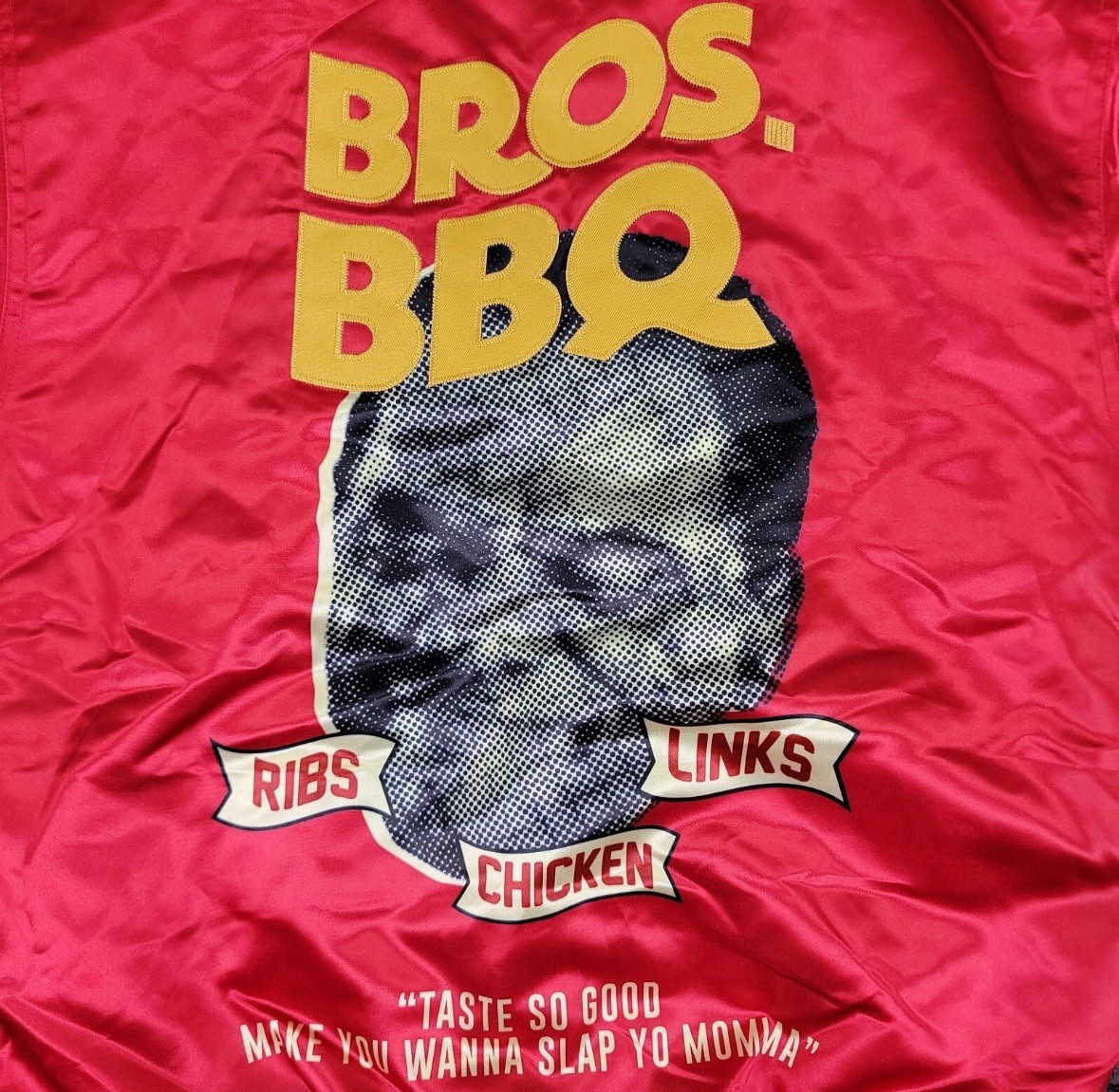 Headgear Classics Friday Bros. BBQ Satin Jacket Size Large *NWT*