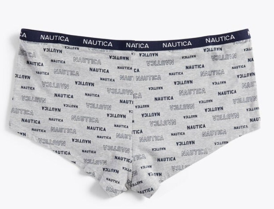 Nautica Womens Plus Size 2X Boyshorts Logo Assorted Cotton Blend Panties 4pk