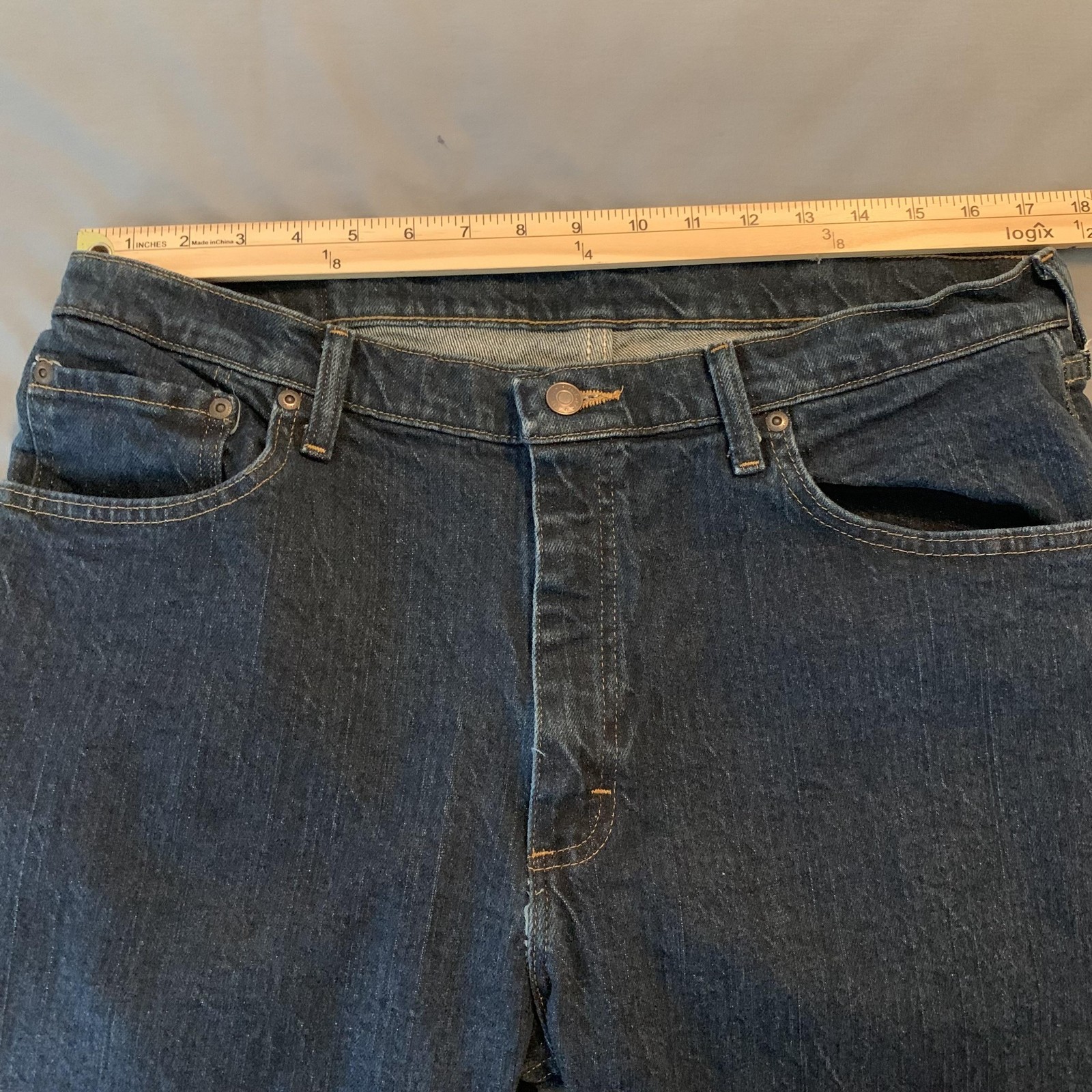 Wrangler Jeans Mens 36×30 Blue Regular Fit Comfort Straight Leg Denim Pants