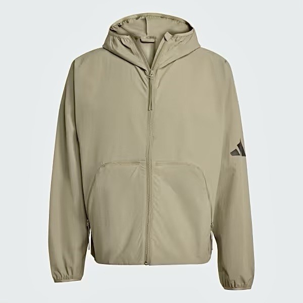 NEW Mens $100 ADIDAS Full Zip MYSHELTER WND Windbreaker JW3631 Silver Pebble XL