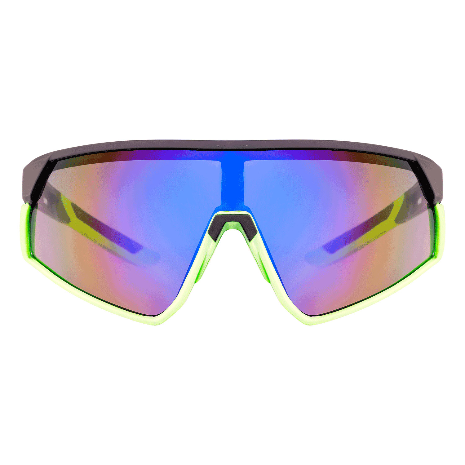 Oversized One Piece Lens Sports Shield Baseball Cycling Sunglasses Mirror
