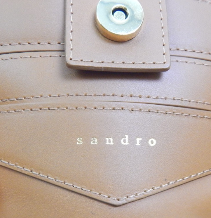 Sandro Kasbah Tote Bag Large Purse Camel Brown Suede Leather Shearling Soft
