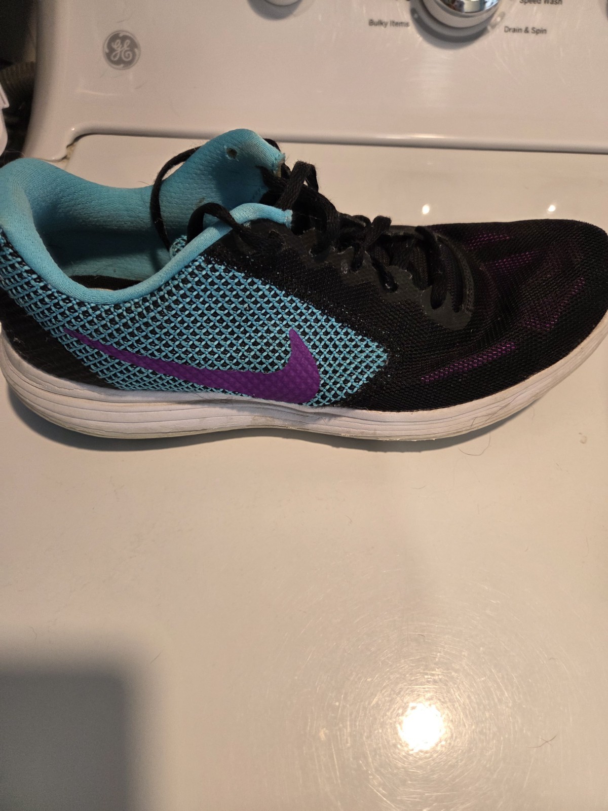 Nike Revolution 3 Teal, Black, And Purple Athletic Shoe Women’s Size 10
