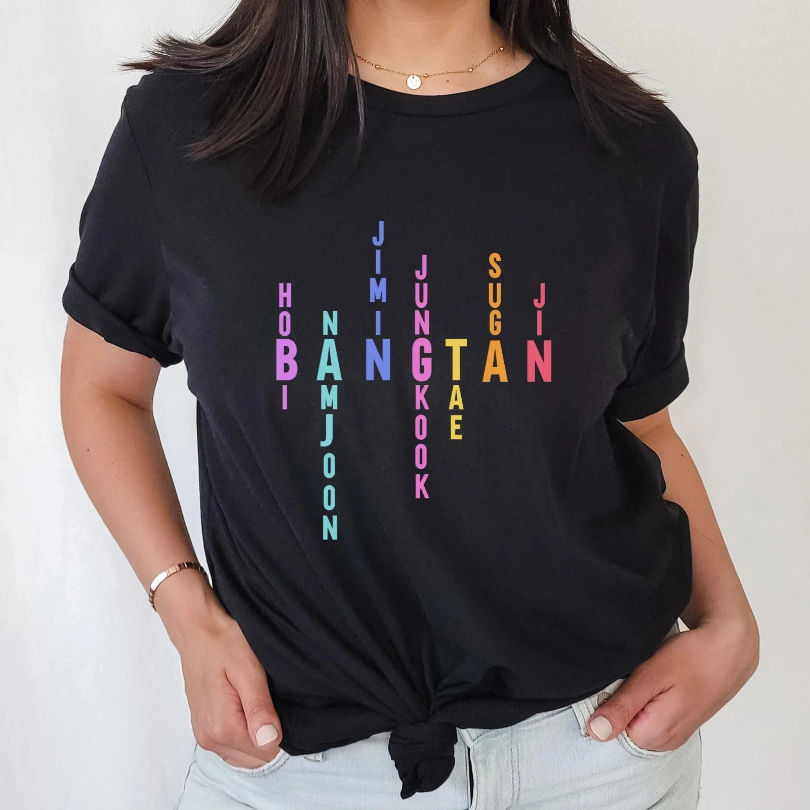 BTS Member Names T-Shirt Hobi Namjoon Jimin Jungkook Suga Jin Army Tee