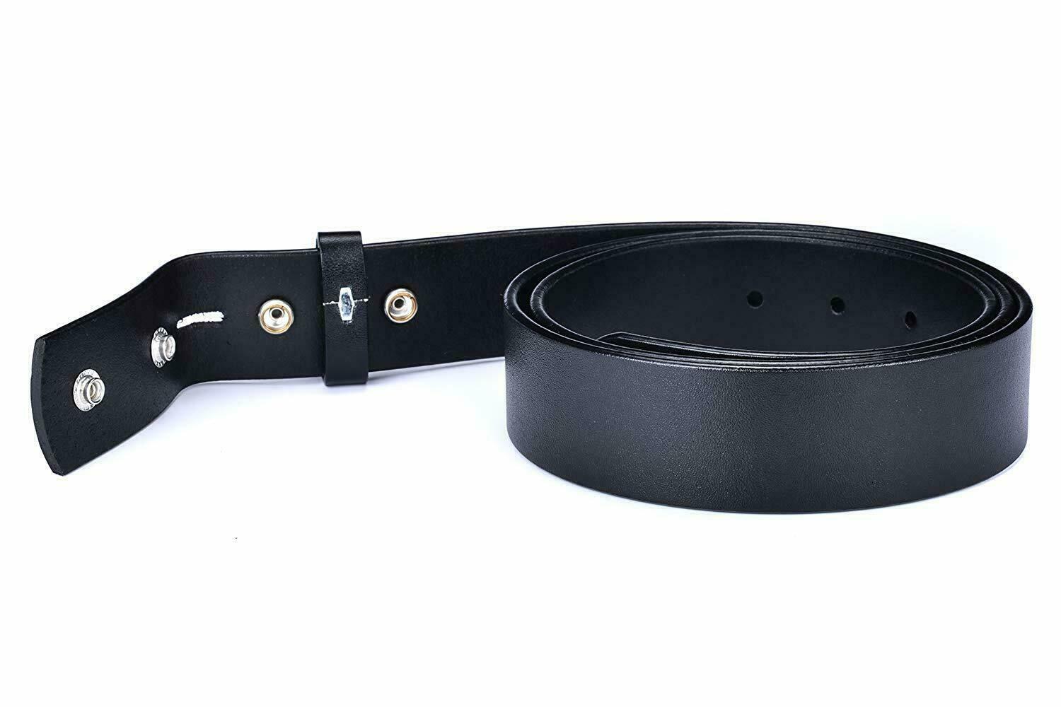 Heavy Duty Leather Work Handmade Belt Leather Belt Brown/Black 1.5″ One Piece