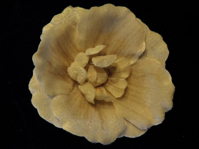 Millinery Flower 4 3/4″ Velvet Ivory White for Hat Wedding or Hair KM4 A