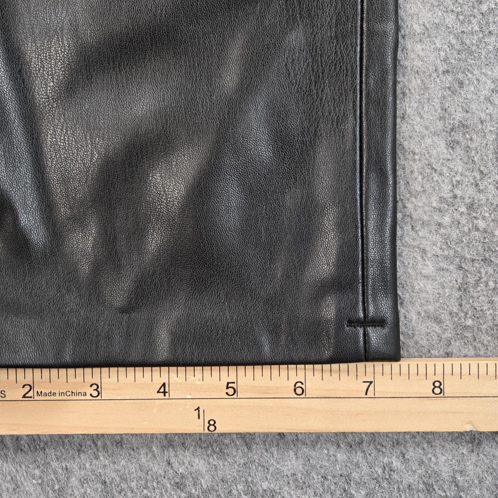 7 For All Mankind Bootcut Jeans Womens 30 Black High Rise Faux Leather Denim
