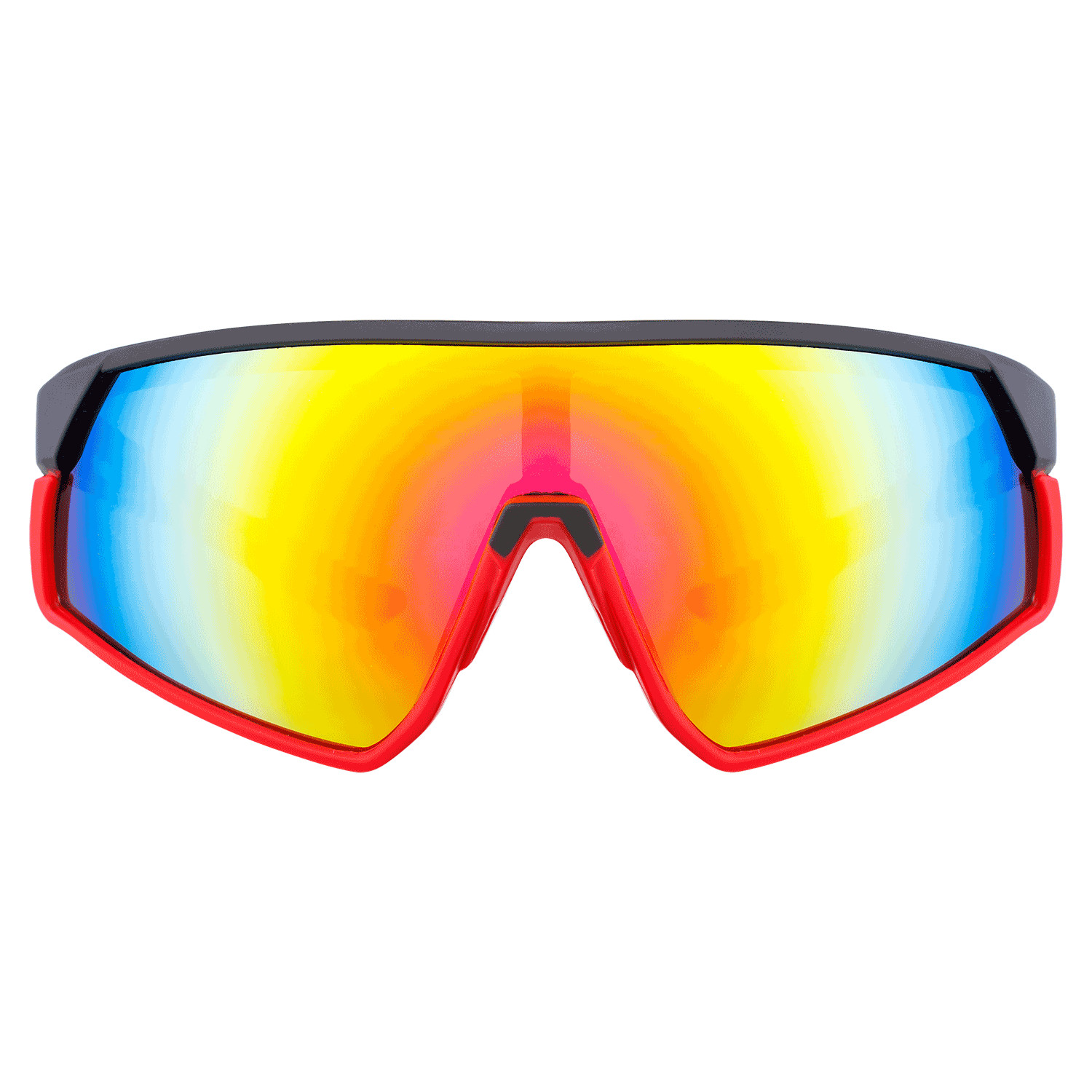 Oversized One Piece Lens Sports Shield Baseball Cycling Sunglasses Mirror