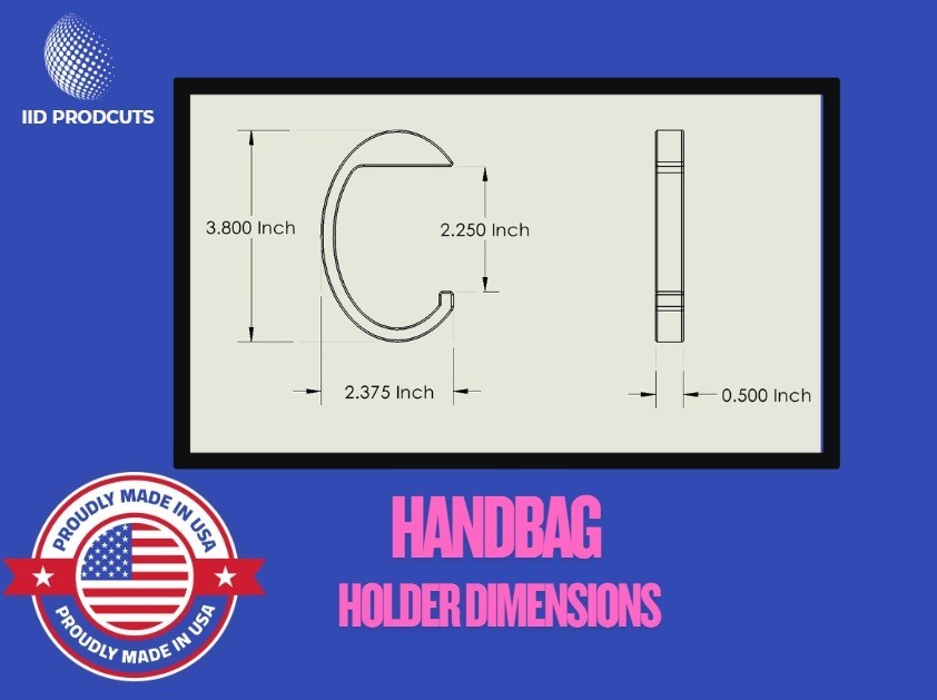 One C Shape Purse Hook for Table Handbag Hanger for Desk Heavy Duty Purse