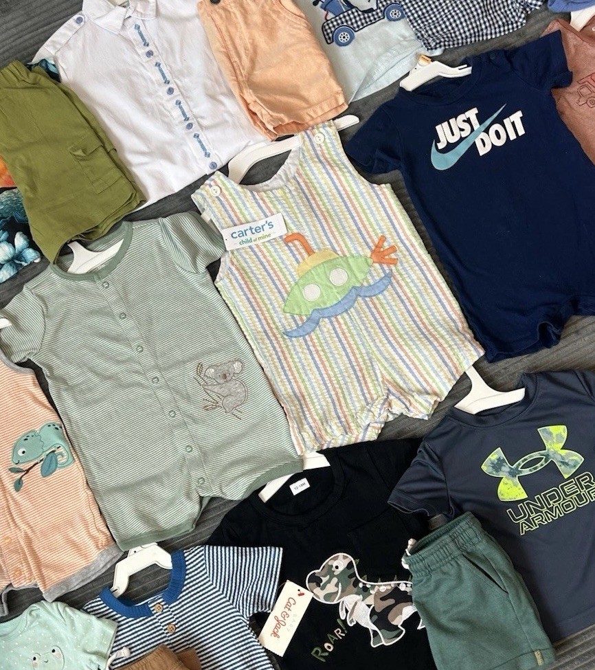 Huge Lot Baby Boys Clothes 12 Months NEW &EC Carters Nike Shorts Sets Shirts 12m