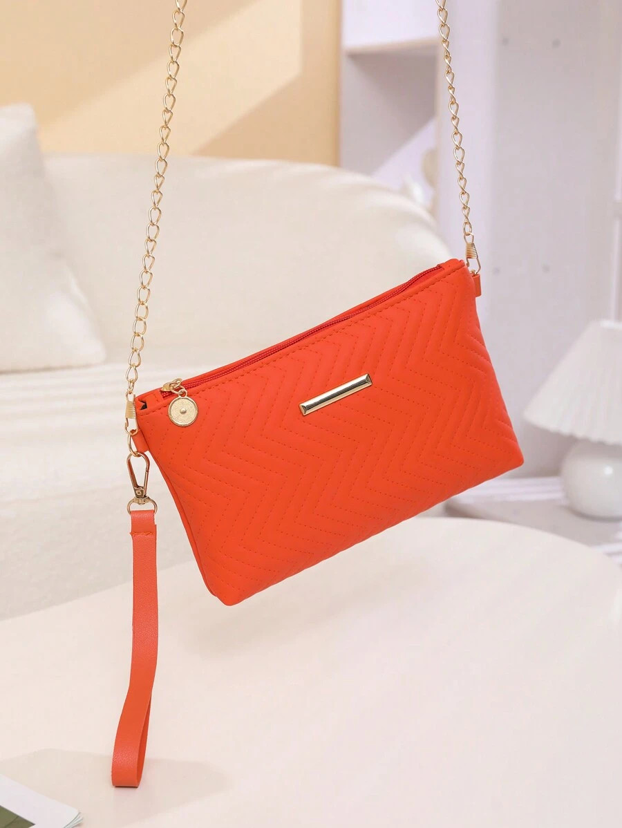 Small Square Bag Women PU Leather Crossbody Chain Purse Casual Shoulder Mini