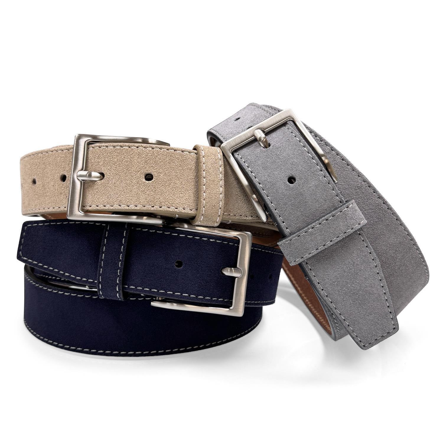 41104 Suede Belt Genuine Suede Leather Casual Jean Belt 1-1/2″(38mm) Wide