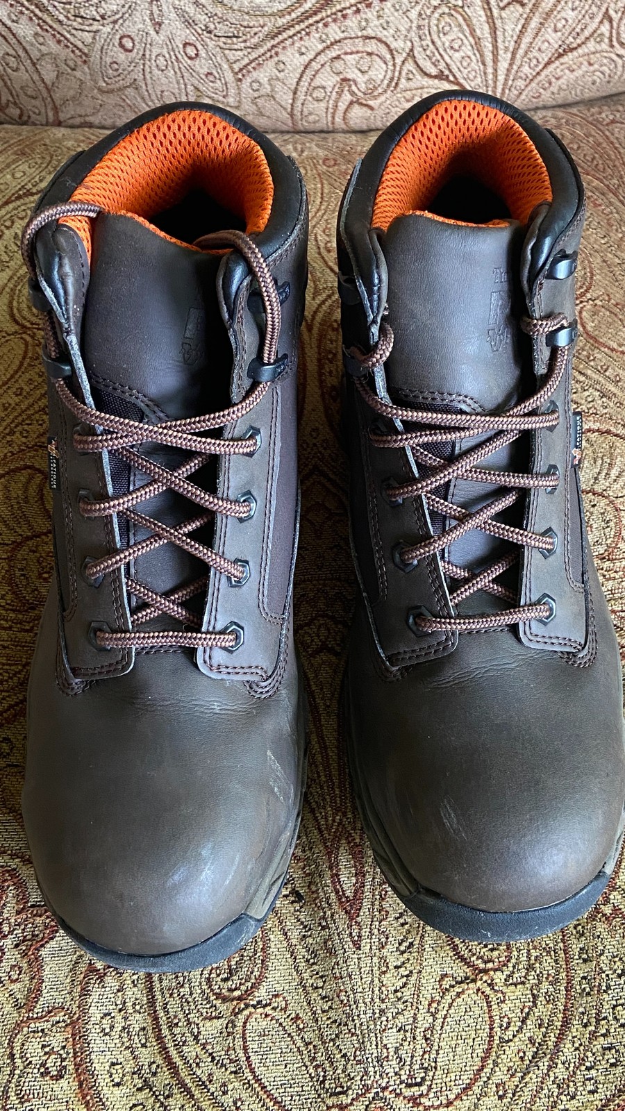 Timberland Pro Linden 6″ Alloy Safety Toe Work Boots Mens 10M Brown Leather