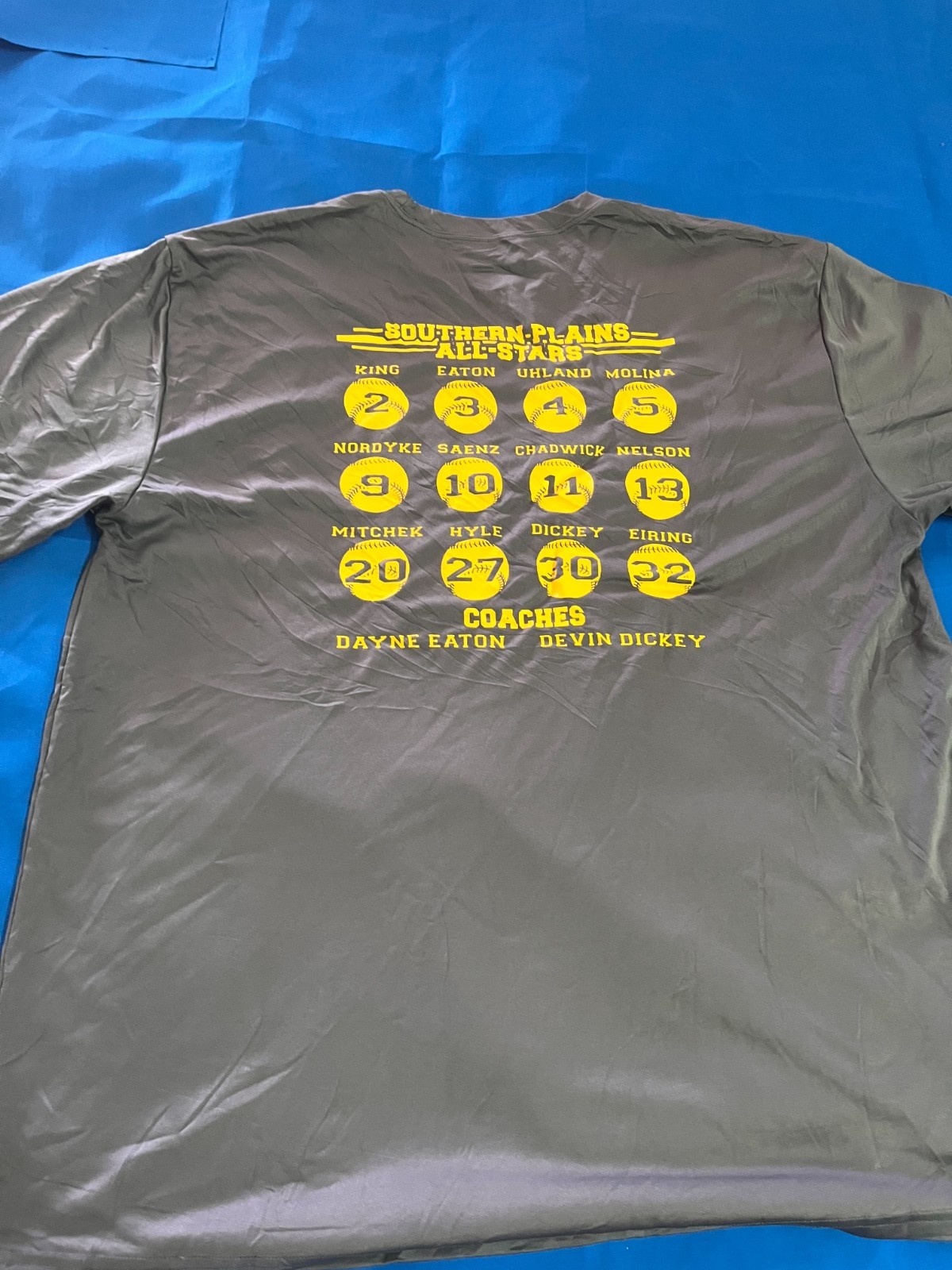 Southern Plains All Stars 2017 Softball Team T-Shirt Gray XL A4 Apparel