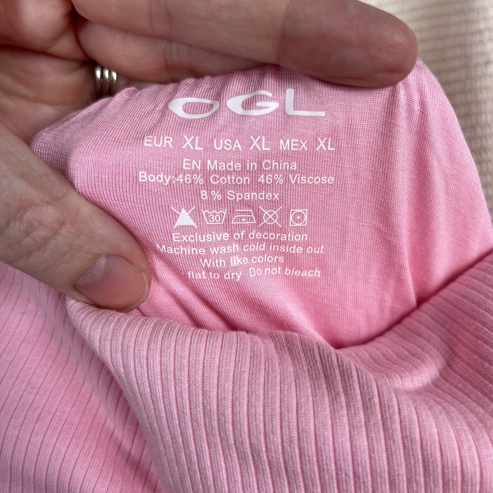 OGLmove Ribbed Brami Skort Mini Dress Pink XL