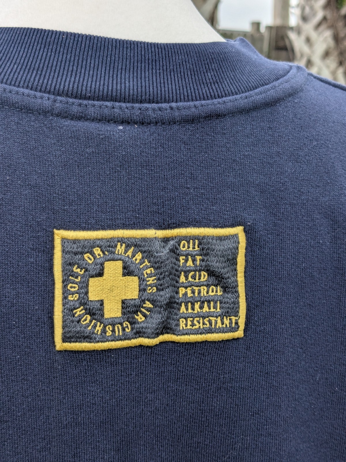 VTG Dr. Martens AirWair Blue Sweatshirt 24″ Pit To Pit Made in UK