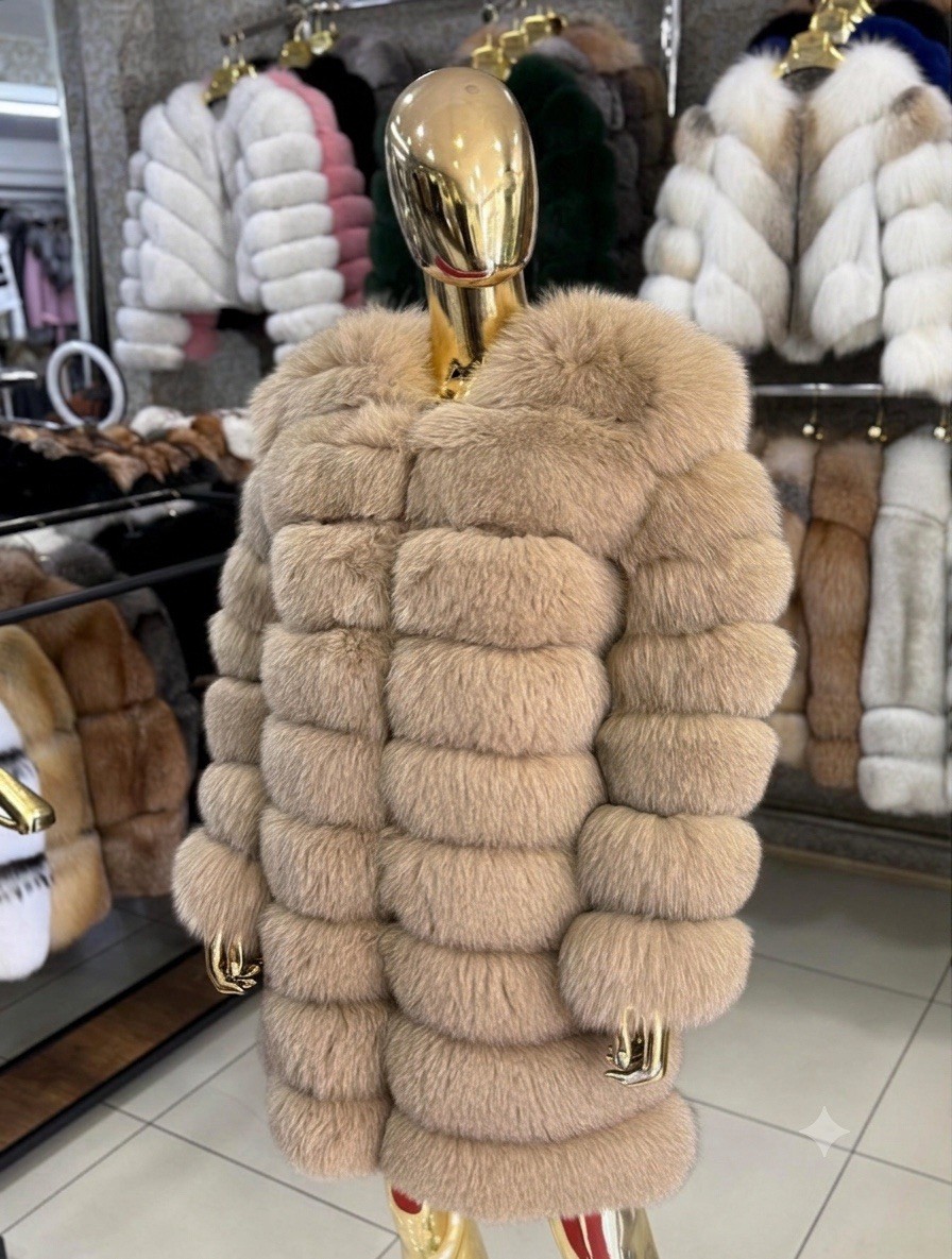 Women’s Luxury Fox Fur Coat Soft Plush Winter Warm Fashion Outerwear