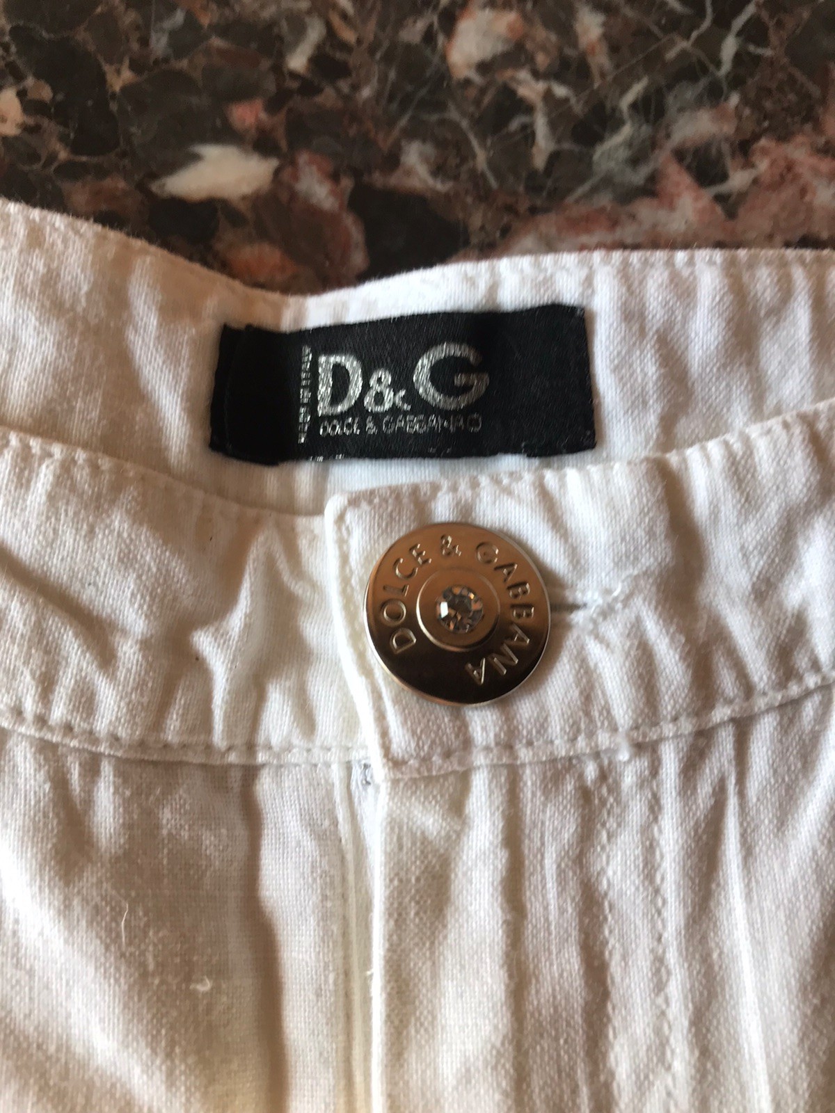 Dolce Gabbana White Lightweight Summer Pants 52% Linen 48% Cotton Low Rise Cut M