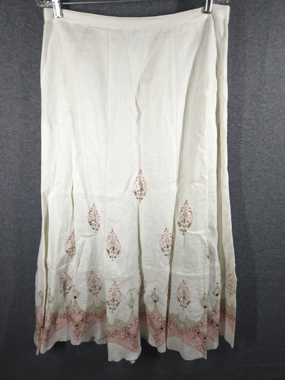 Karen Kane Womens Linen Skirt Size 8 Boho Maxi 90s Y2K Cottagecore Flawed