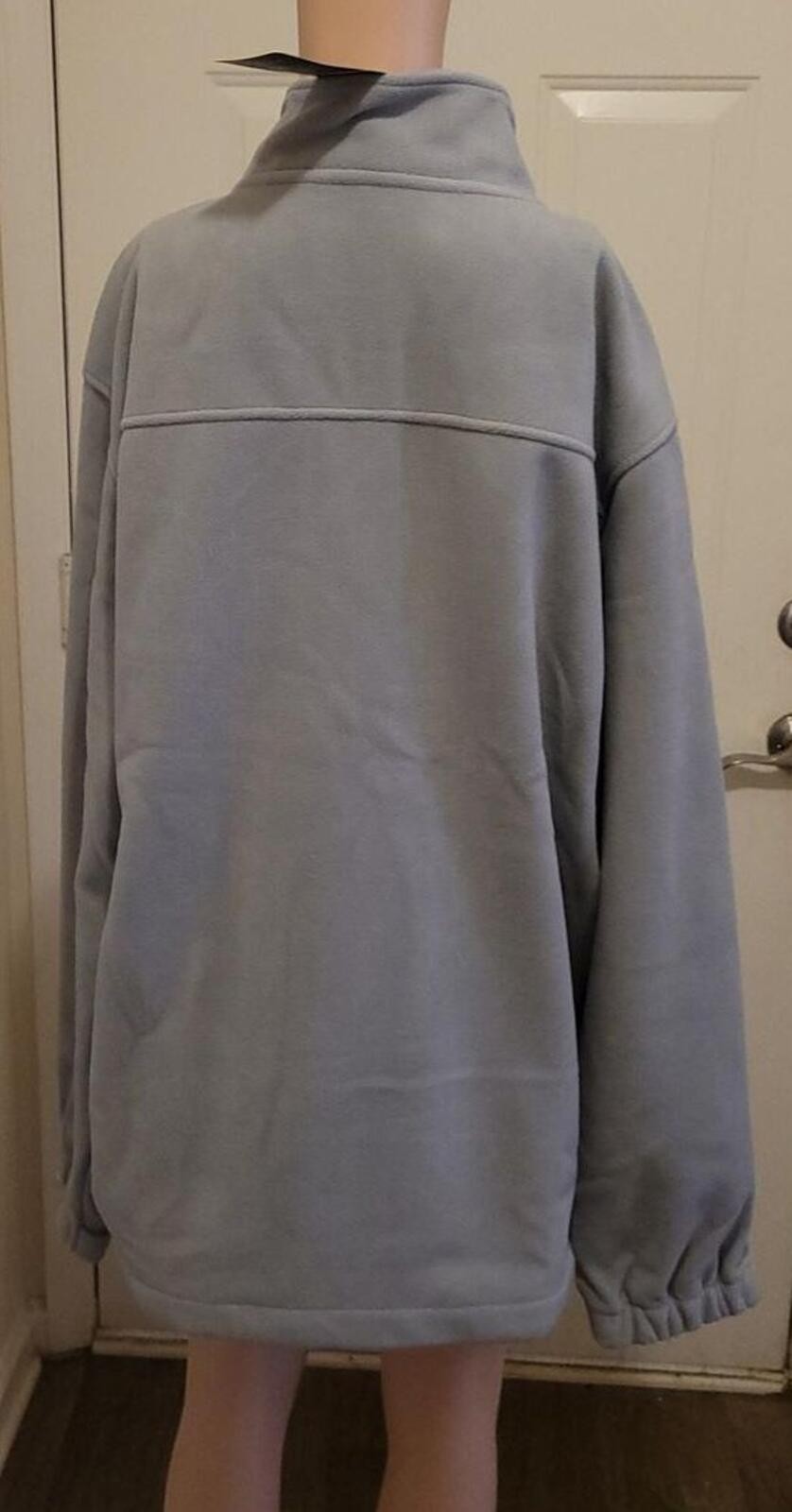 TACVASEN Men’s Gray Fleece Zip-Up Jacket Durable Pockets US Plus Size 2XL