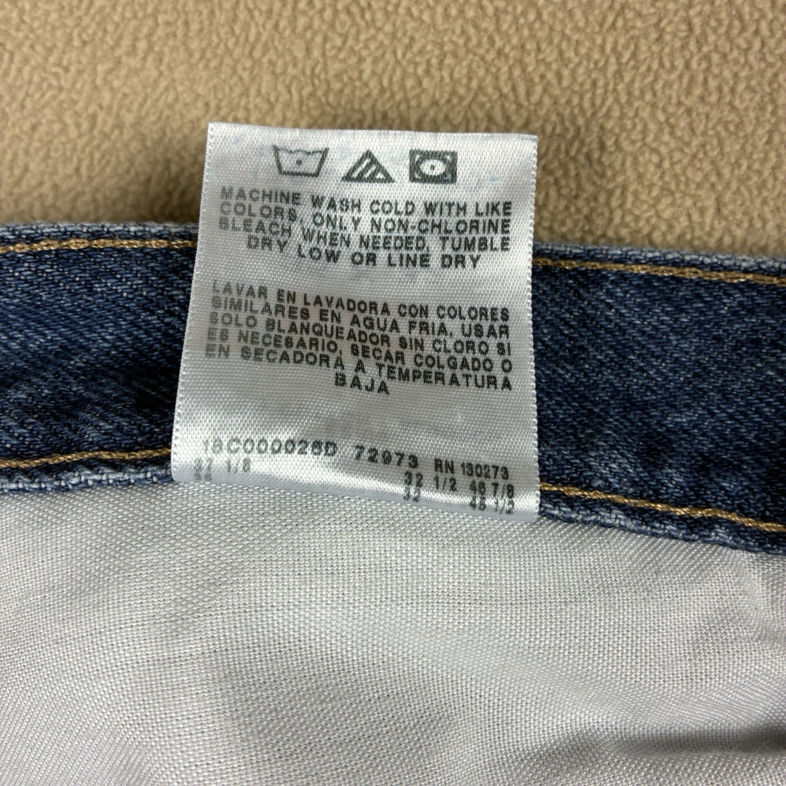 Wrangler Men’s Regular Fit Jeans 35×32 Blue Dark Stonewash Vintage US Fabric