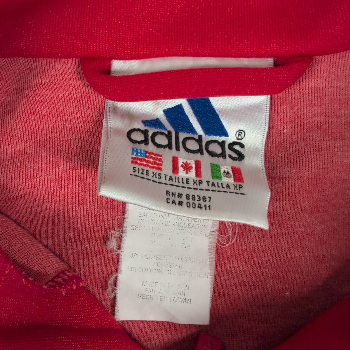 VTG 90s Adidas Full Zip Soccer Track Jacket Warm-up Top Adult Sz XS Ohio Premier