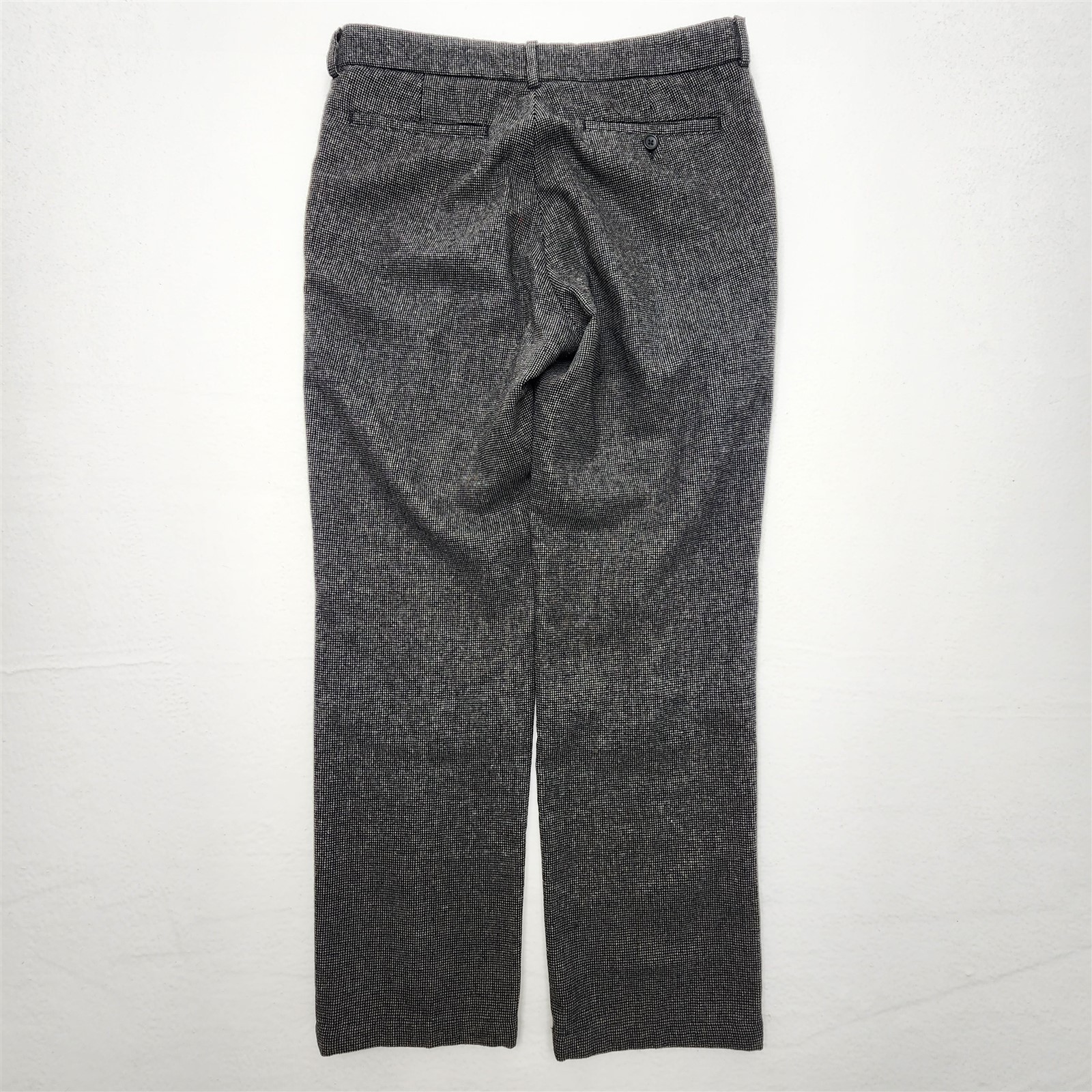 Banana Republic 32×30 Gray Nailhead Tweed Wool Blend Gavin Lined Trousers Mens