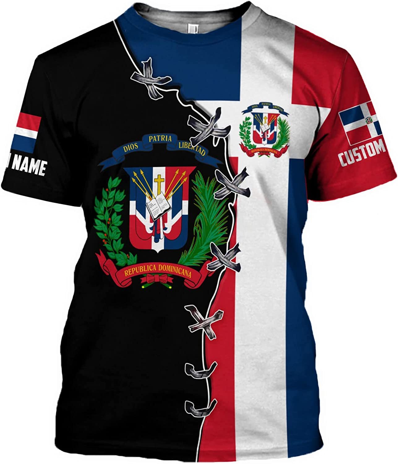 Personalized Dominican Republic Shirts 3D, Republica Dominicana Tshirt, Dominica