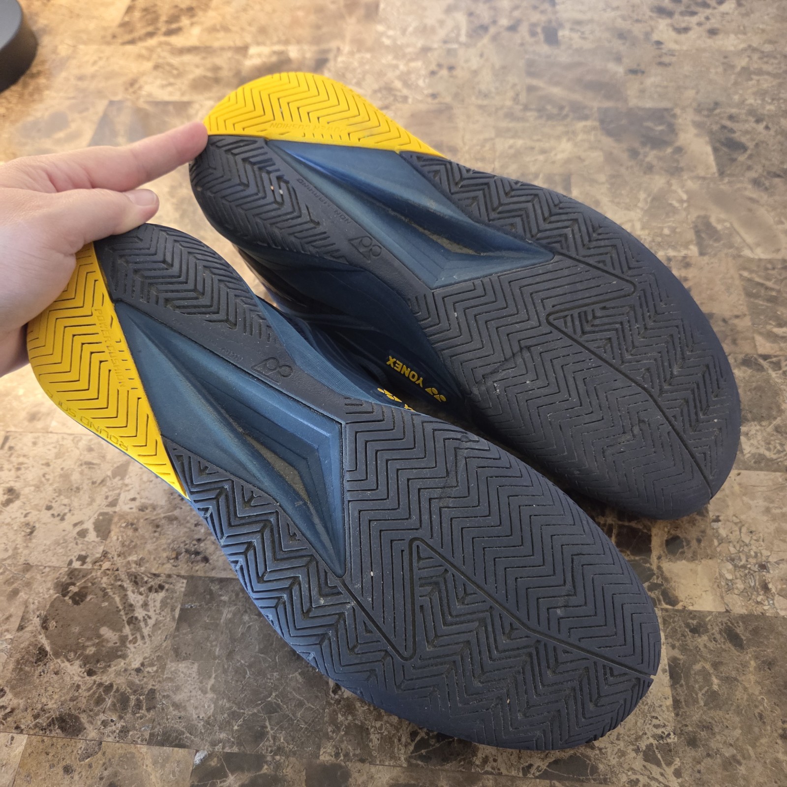 Yonex Eclipsion 5 Tennis Shoes Men Size 10.5 Deep Blue/Yellow active athletic