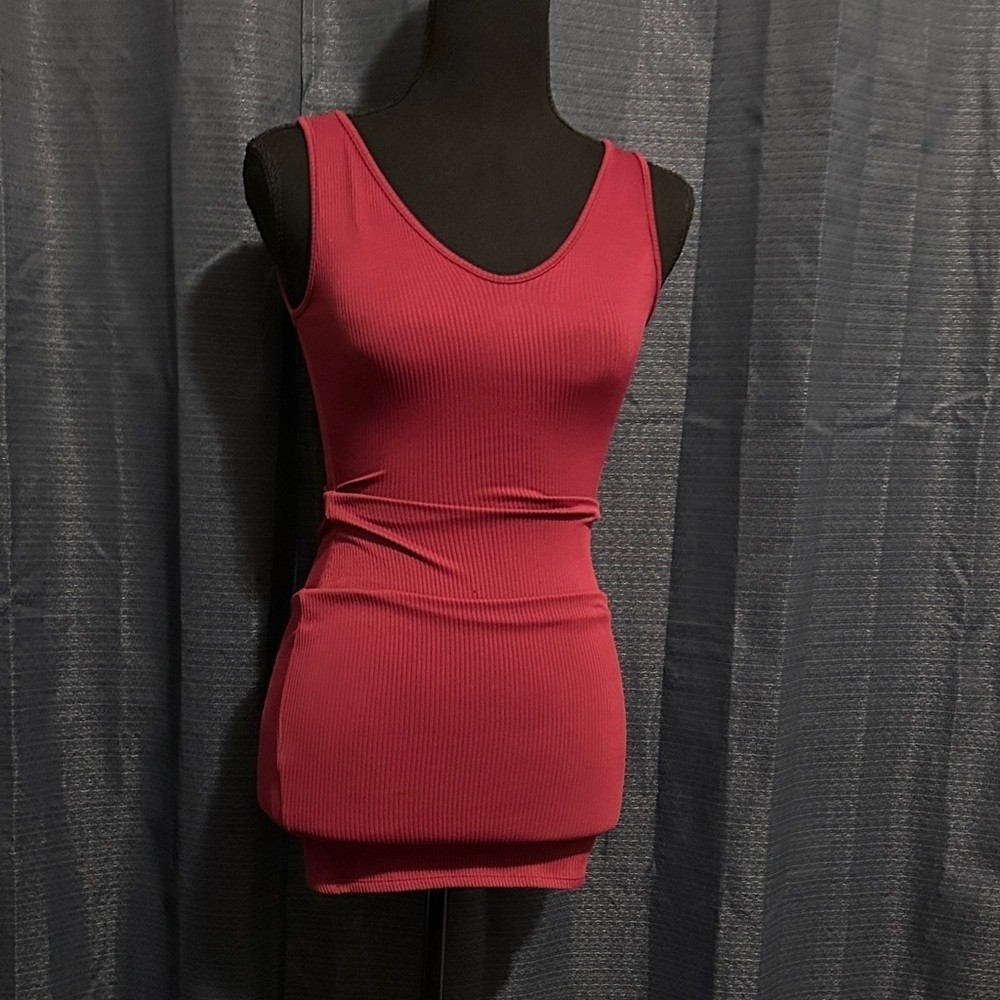 Wild Fable Red Ribbed Mini Dress