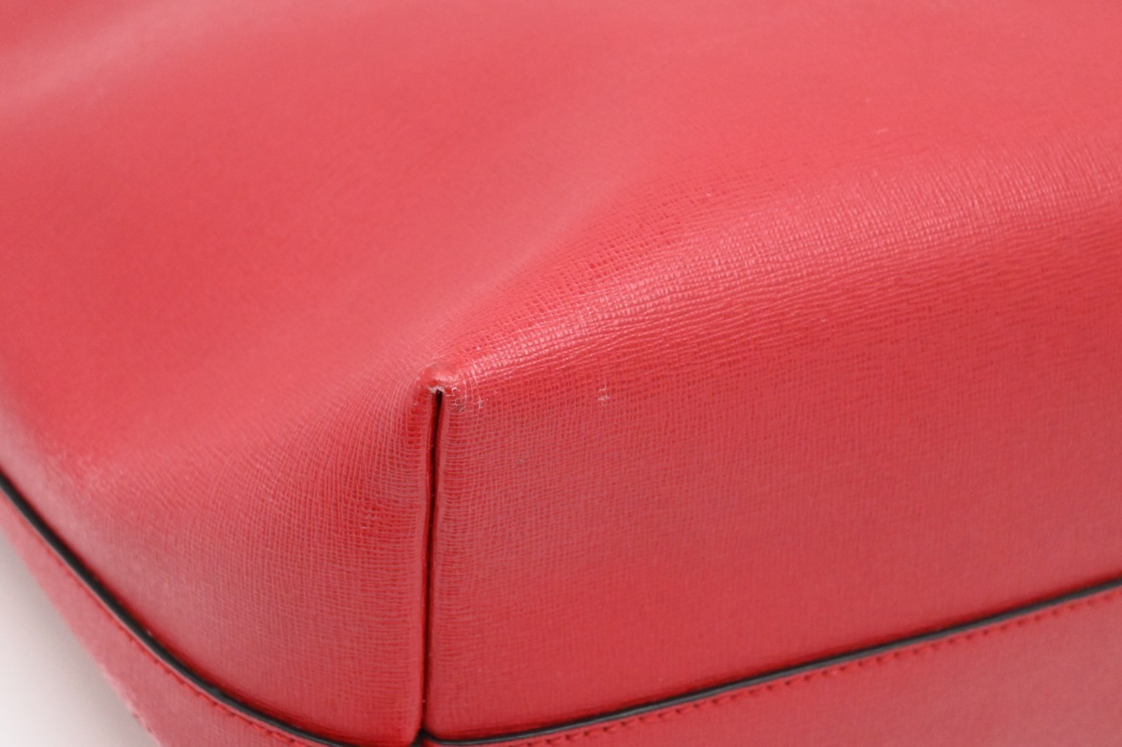Authentic FENDI Monster Roll Tote Bag Red Leather 8BH185