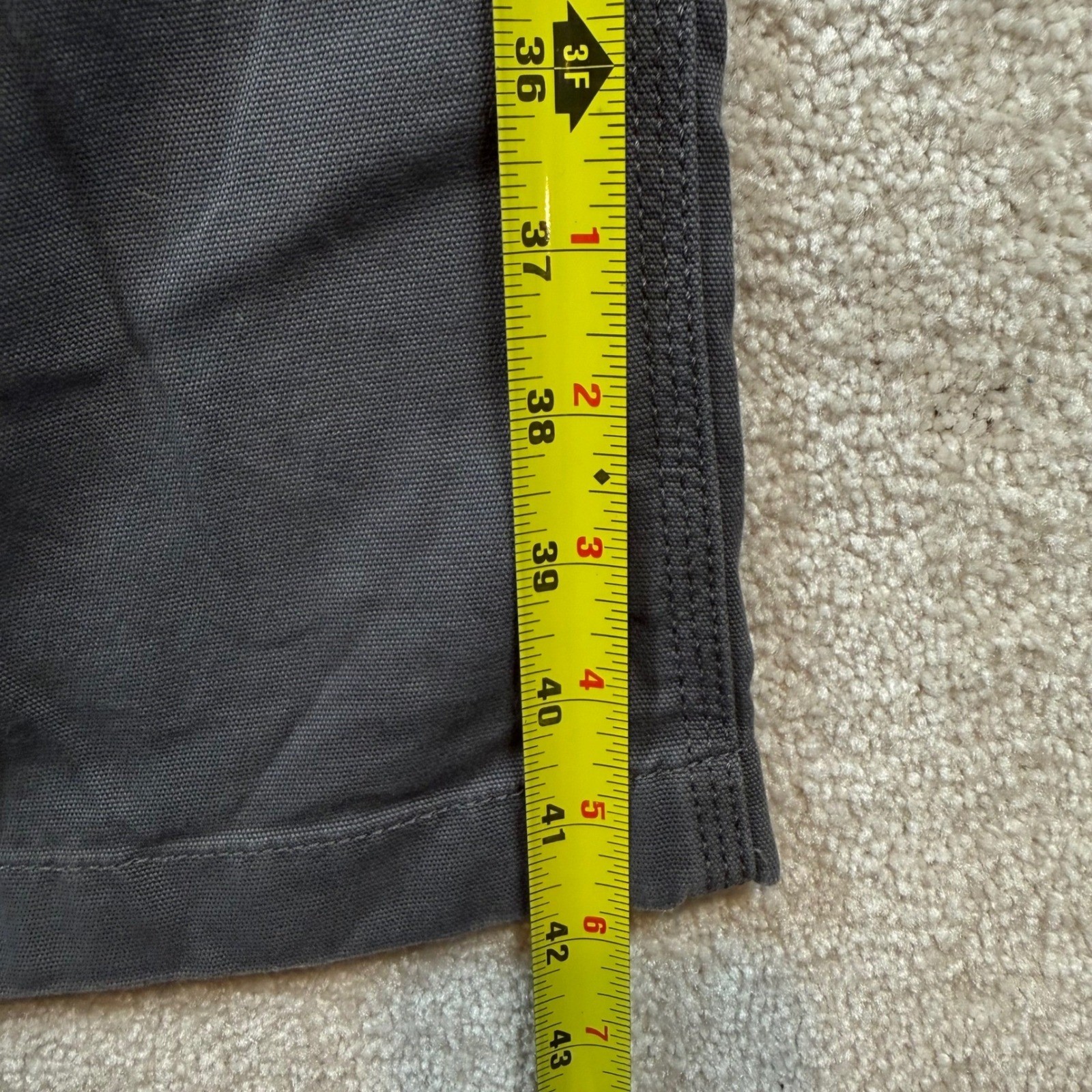 Carhartt Canvas Work Pants Mens 42×32 Gray Rugged Flex Relaxed Fit 102291 039