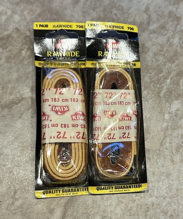 2 Pair KIWI Outdoor Leather Laces 72″ Rawhide 700 ~ Free Shipping