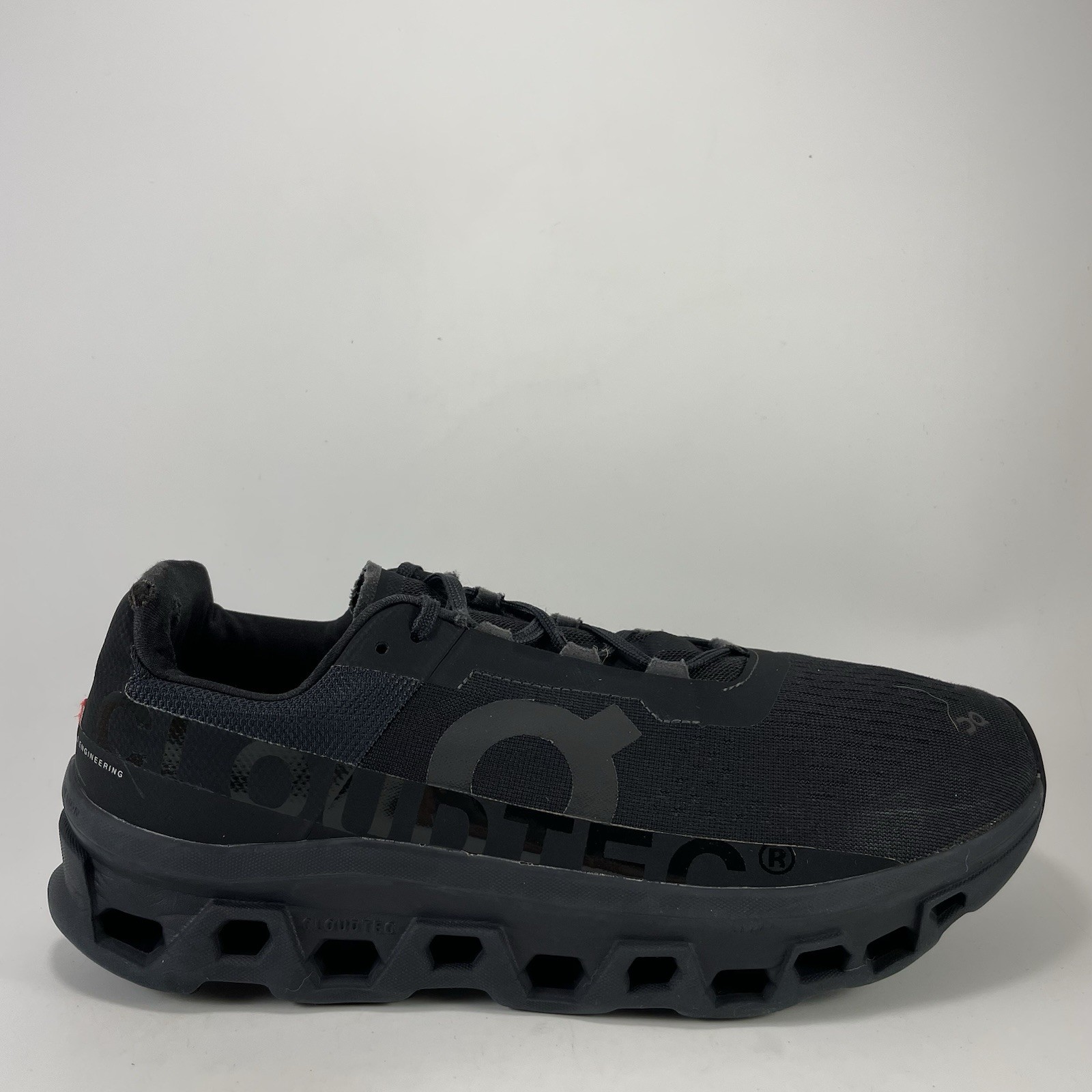 On Cloud Cloudmonster 1 Mens Size 12 Triple Black Max Cushion Athletic Sneakers