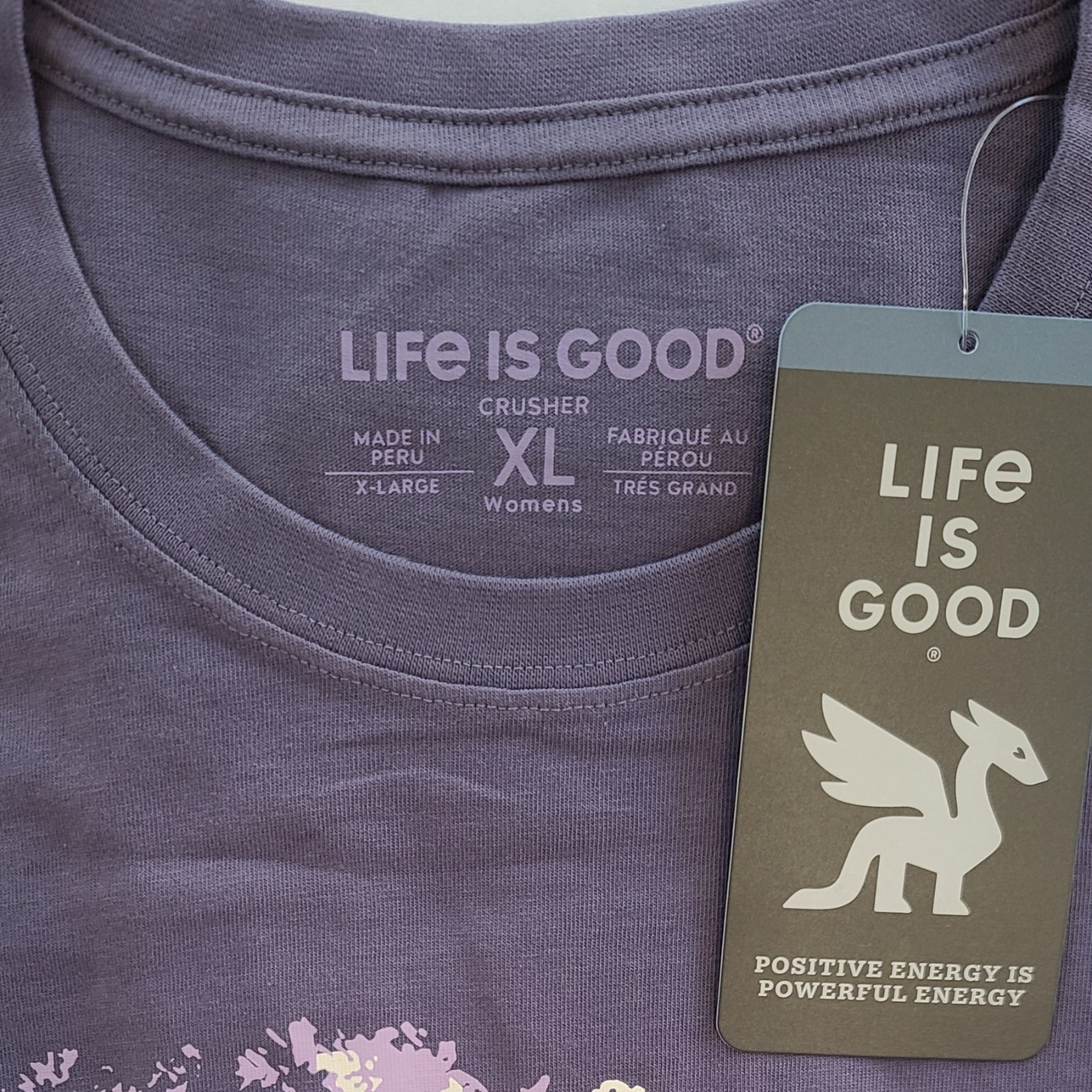 Life Is Good SS Shirt Crusher Tee HIKER SUNBEAMS WOODS Jackie Dog Womens XL